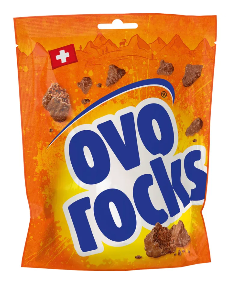 Ovo Rocks Swiss chocolate coated powder 70gr