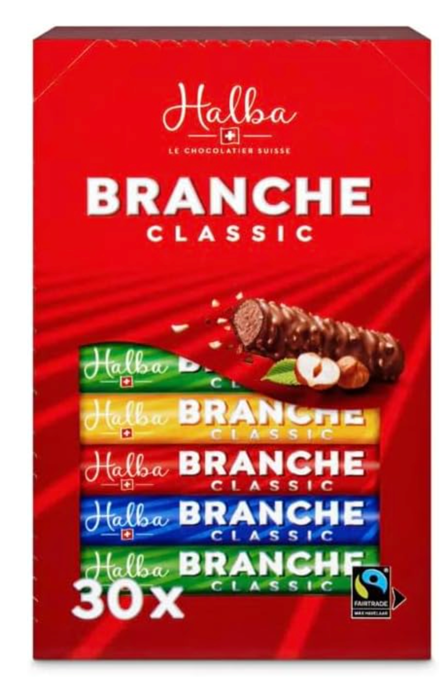 Halba Classic Branches x23g - FAIRTRADE gecertificeerde Zwitserse chocolade Merk: HALBA