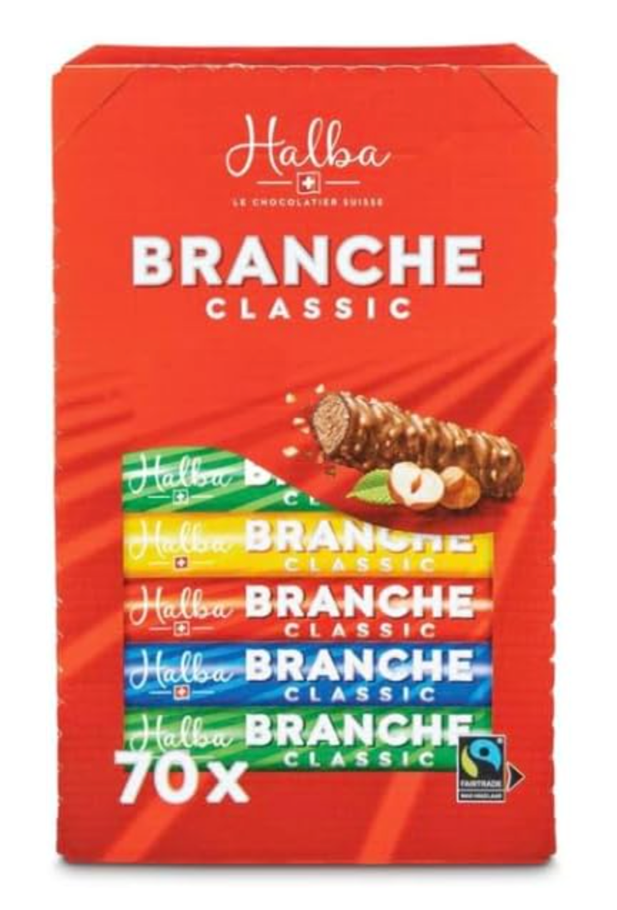 Halba Classic Branches x23g - FAIRTRADE gecertificeerde Zwitserse chocolade Merk: HALBA
