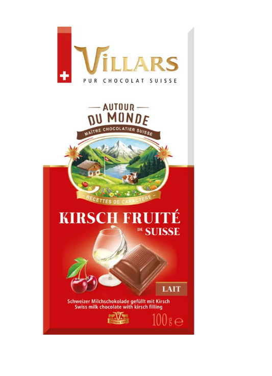Villars Tranen van Kirsch Chocolade Reep 100g